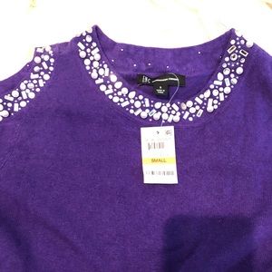 INC International Concepts Woman Cold Shoulder Sweater.  Brand New with Tag